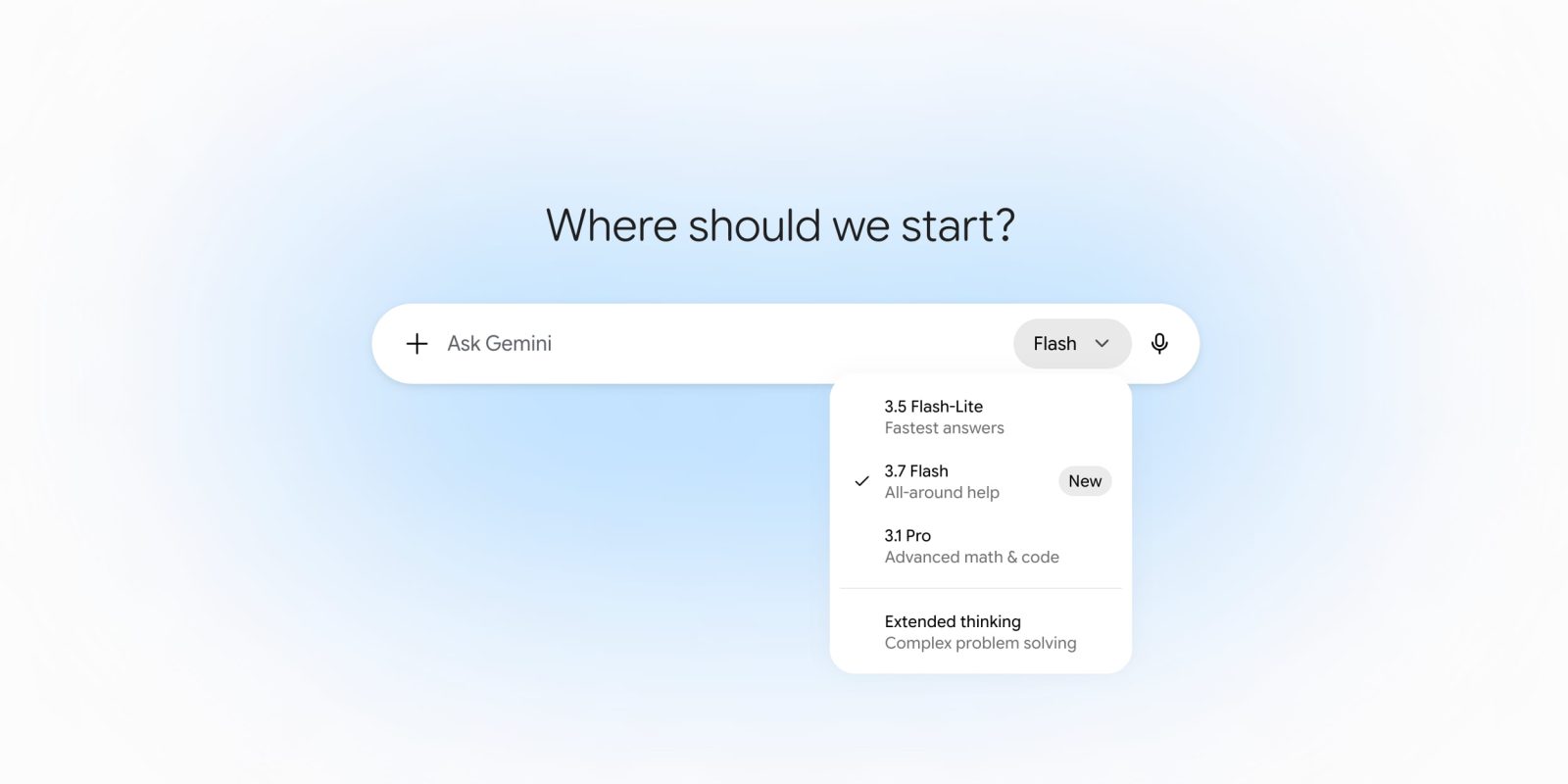 Gemini app: Gemini 3.7 Flash disponibile e nuova opzione per disabilitare i watermark