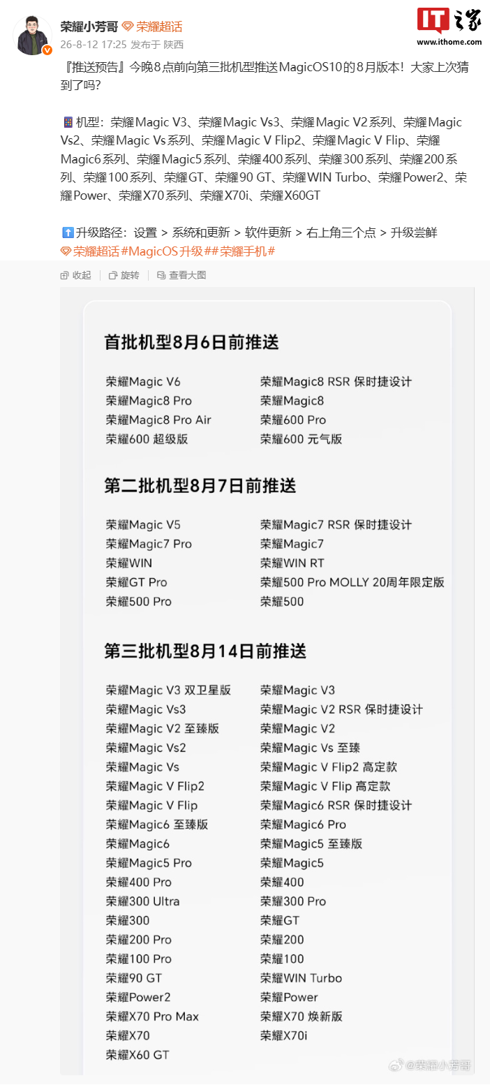 Honor MagicOS 10: agosto porta novità per Magic5 e GT