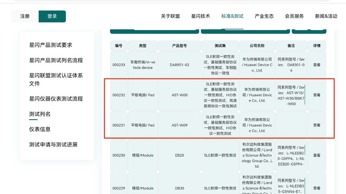 Huawei prepara nuovi tablet AST con NearLink Audio, lancio a settembre