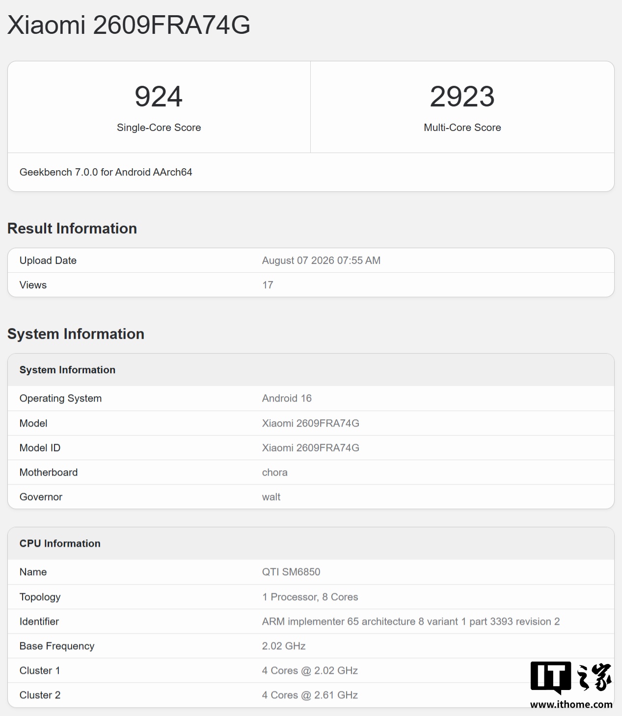 Redmi Note 17 Pro Max avvistato su Geekbench con Snapdragon 6 Gen 5