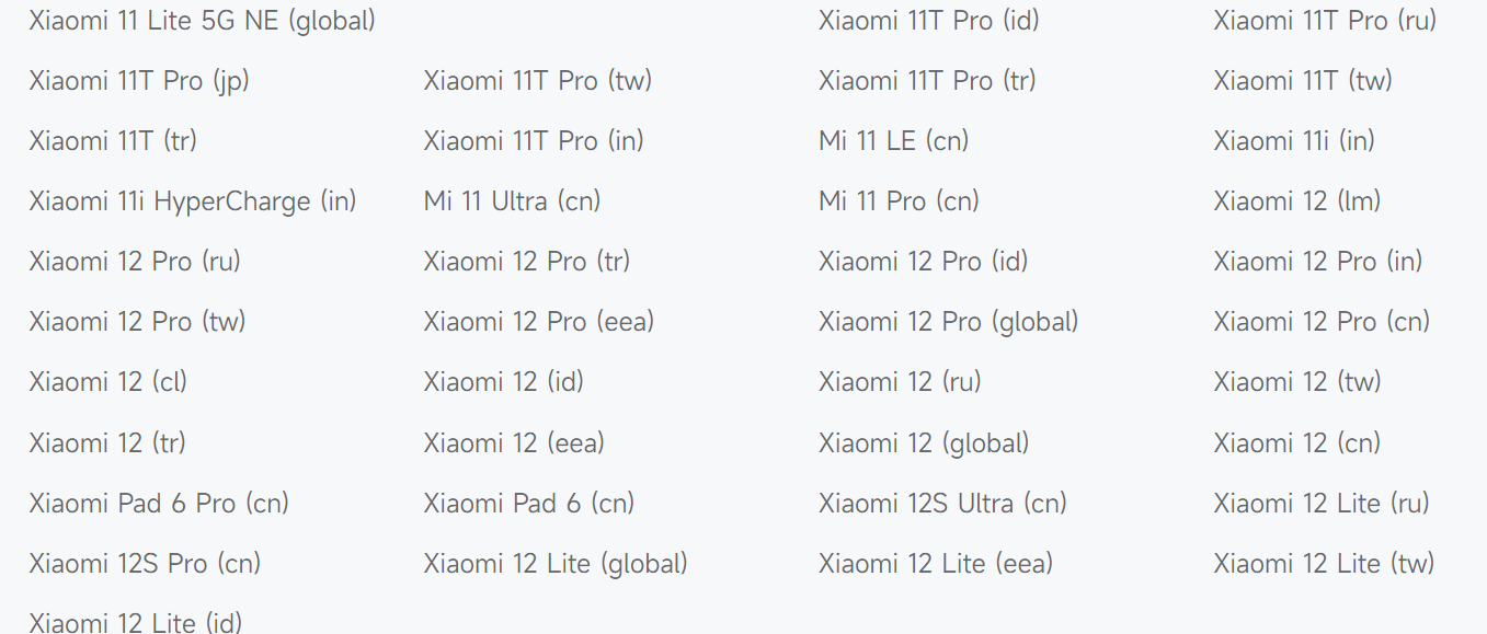 Xiaomi 12S Pro e Redmi Note 12R: fine del supporto software